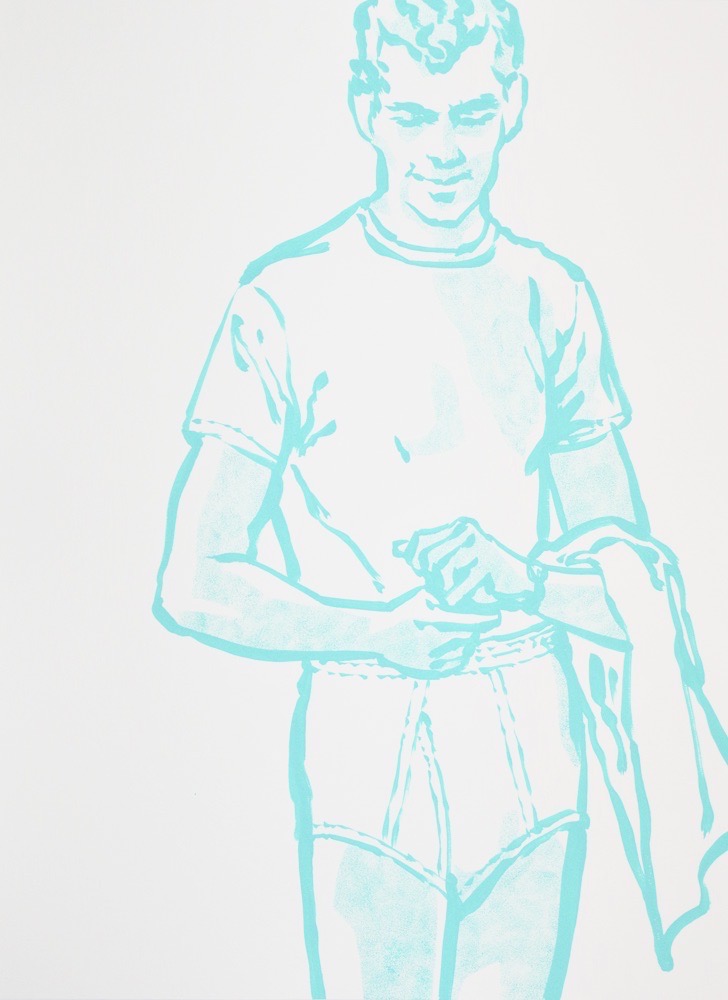Second Portrait of Marcel Bova (Minty Fresh) 30x22 gouache on watercolor paper 2020