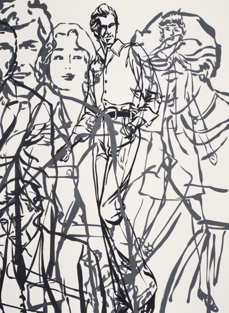 The Conspirators (panel 3) 30x22 gouache on watercolor paper