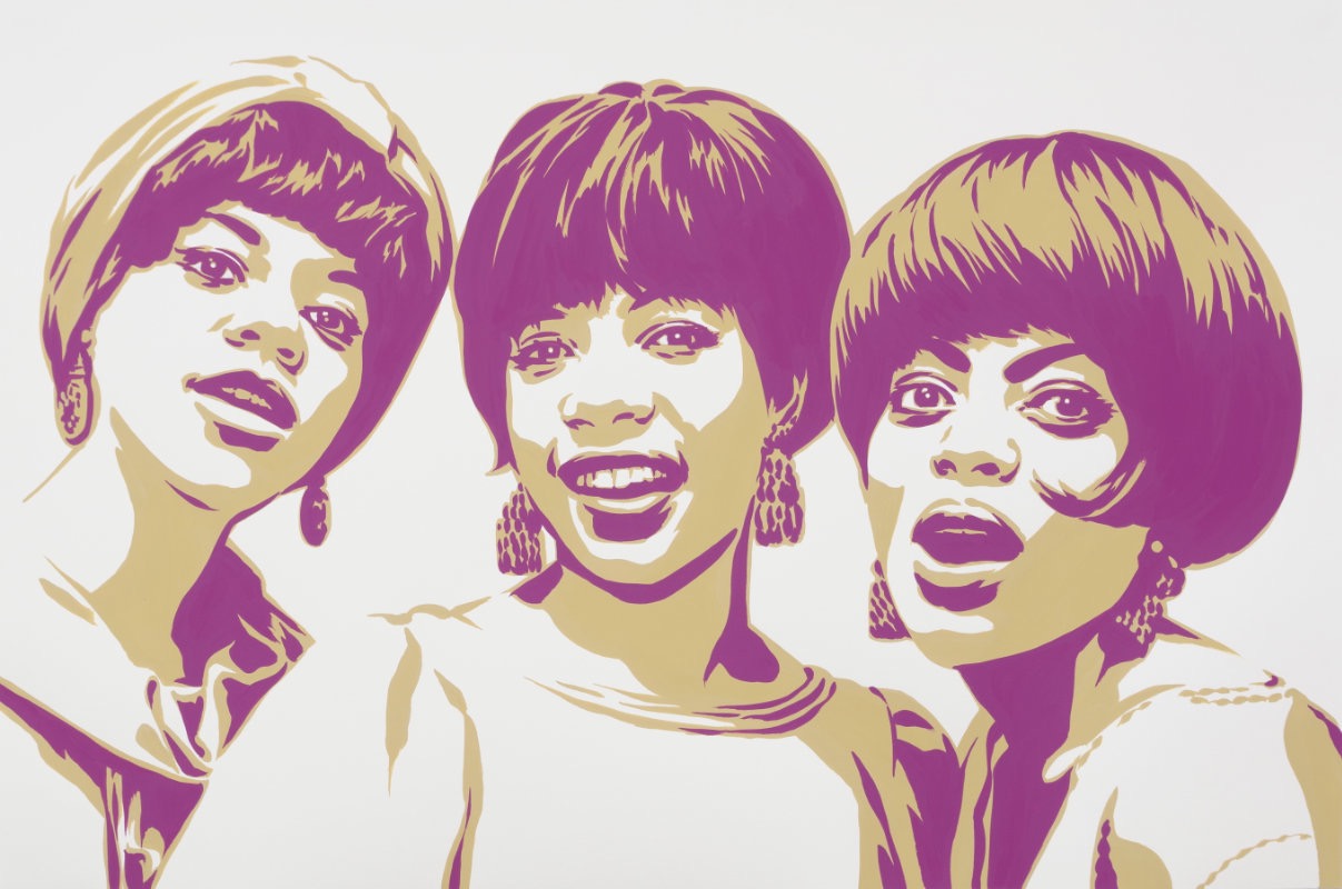 The Supremes  24x36 gouache on watercolor paper
