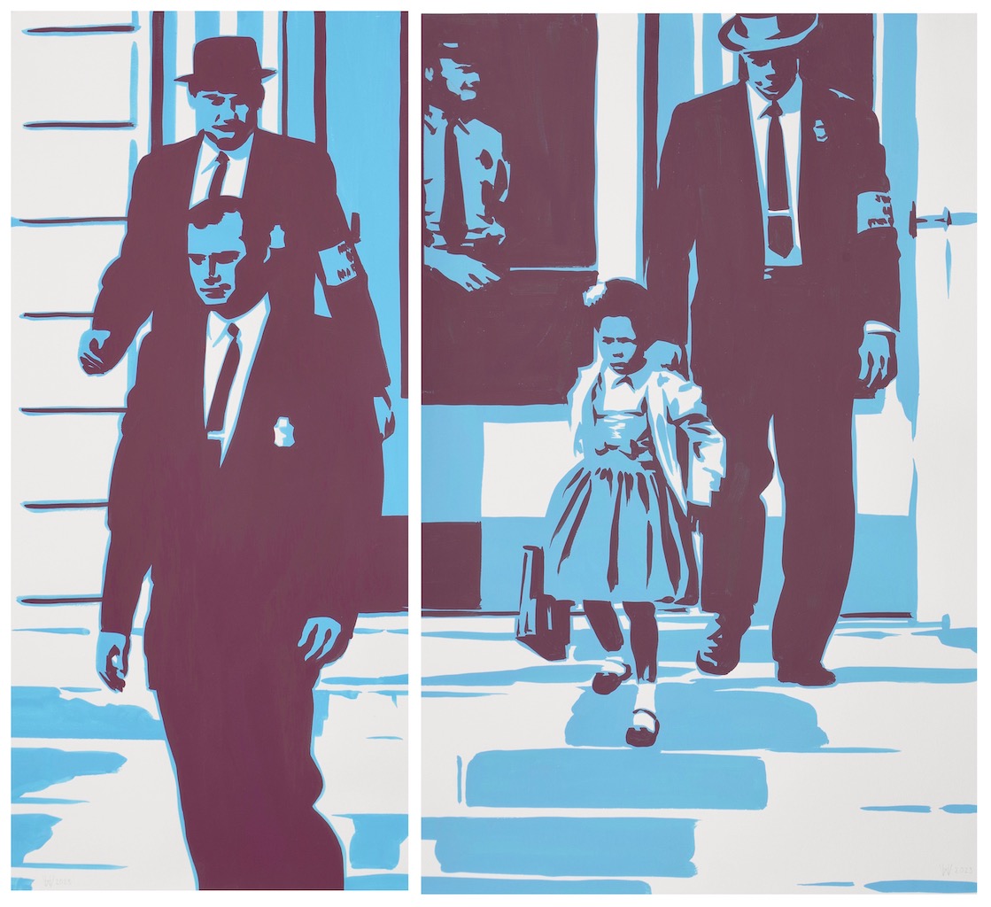 Ruby Bridges  (2 panels: 30x13.5 and 30x19)  30x33