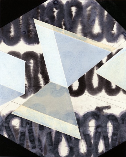 Crystalline (b&w) 1997 10x8 mixed media on paper
