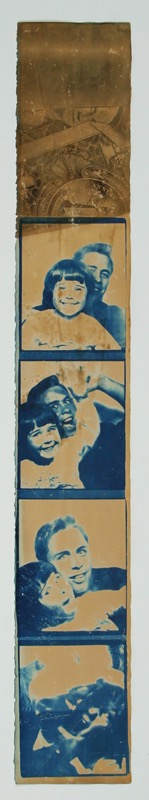 Self Portrait With Karyn 1987 43.5x7 cyanotype and Van Dyke brown print on paper