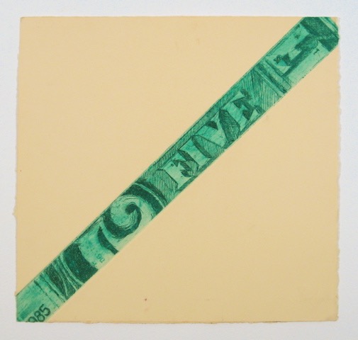 Green diagonal (FIVE) 1987 11.5x12 etching