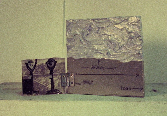 Landscape With Viewers 1988 mixed media construction collection of Evan Carlson