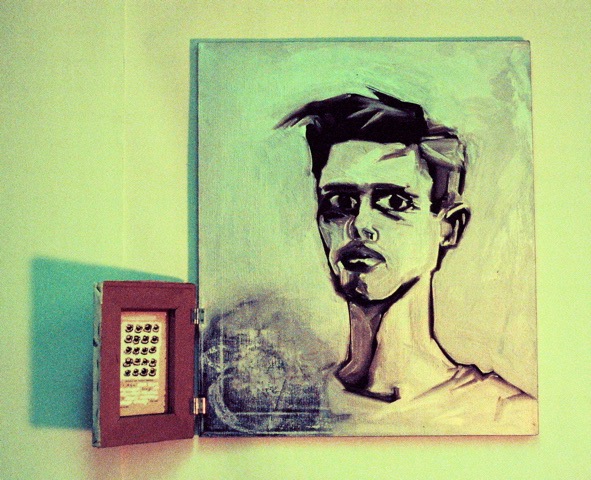 Silver Self Portrait 1988 mixed media construction destroyed