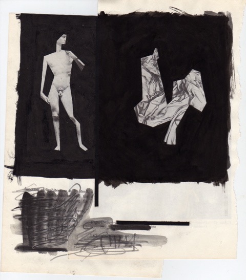 untitled excerpt from Cafe Sur Papier 1988 8.5x11 mixed media on paper