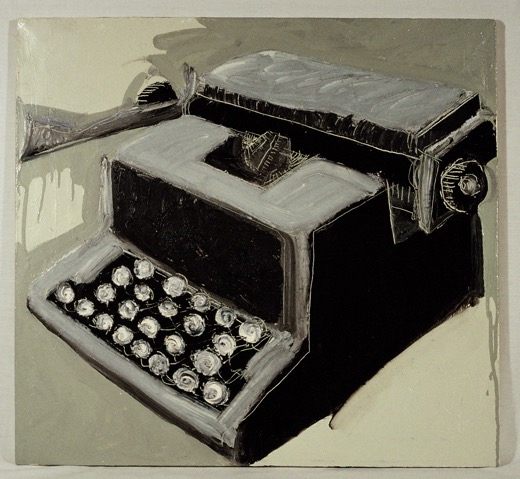 Typewriter 1989 24x26 oil on canvas collection of Robert Grover