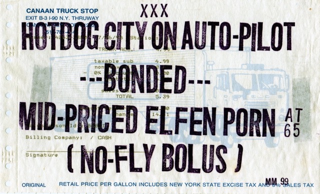 Hot Dog City On Auto-Pilot 1999 5.5x9 ink on paper