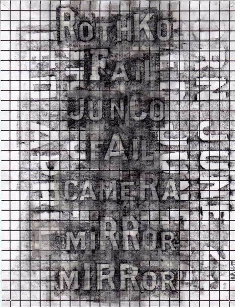 Rothko Fail Junco 1999 11x8 graphite on collage