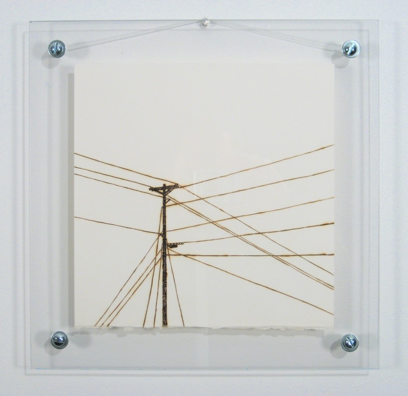 untitled 2004 12x12 burnt paper, plexiglass and hardware