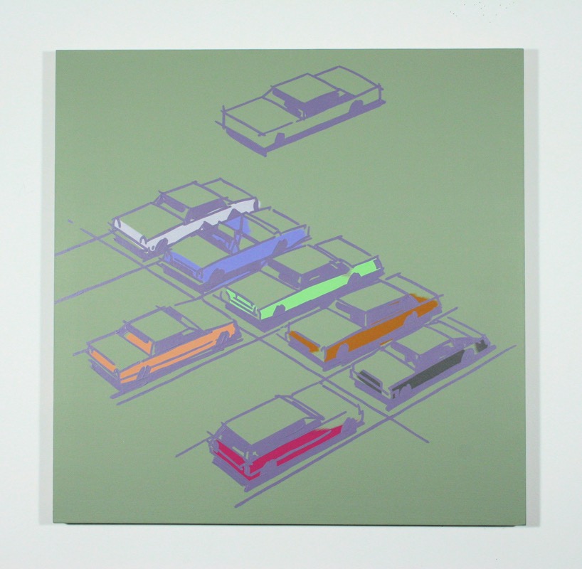 Untitled (parking lot) 2008 24x24 acrylic on board