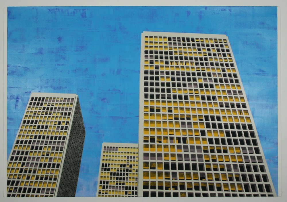 Philadelphia Towers (CY) 2011 30x43.5 acrylic on paper