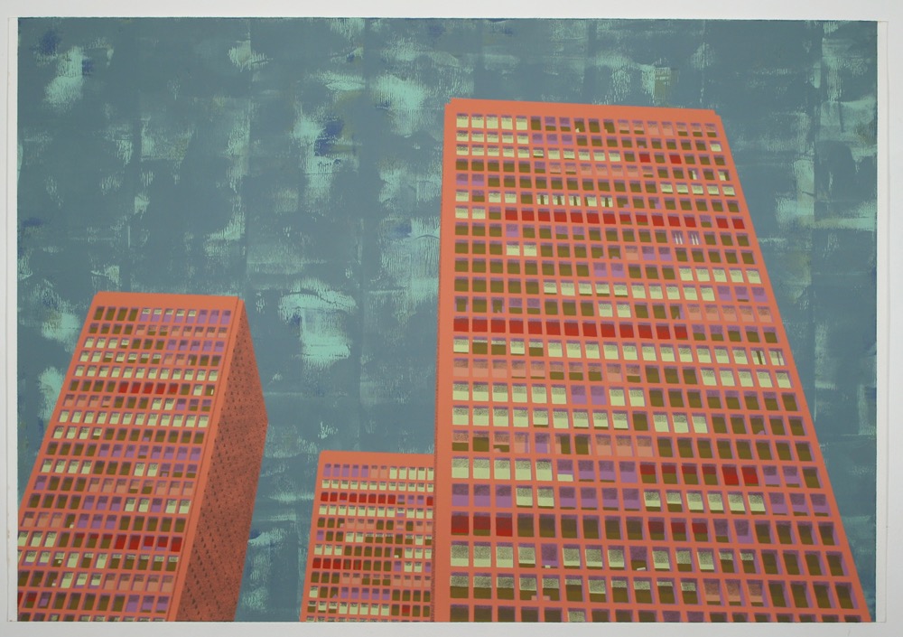 Philadelphia Towers (FS) 2011 30x43.5 acrylic on paper