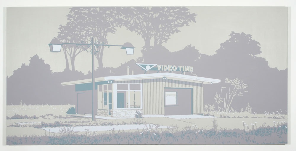 Videotime (Windsor, Vt.) 2011 24x49 acrylic on board
