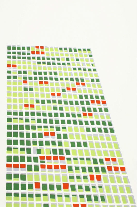 Hollerith (green) 2011 33x22 acrylic on paper