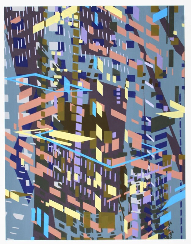 untitled experiment (fractured) 2011 28.5x22 acrylic on paper