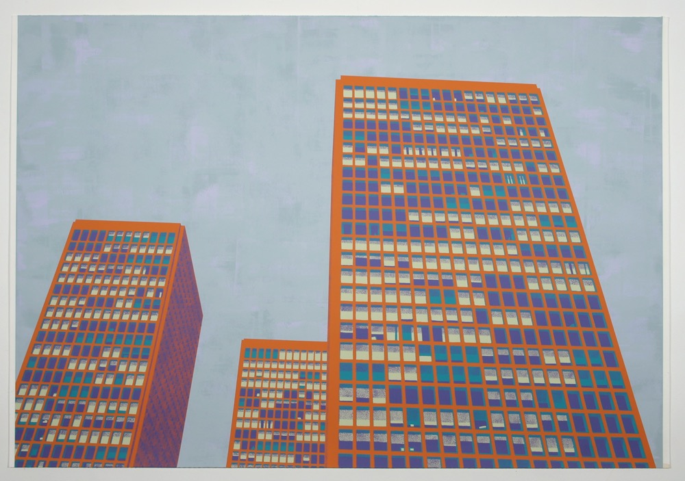 Philadelphia Towers (LL) 2011 30x43.5 acrylic on paper