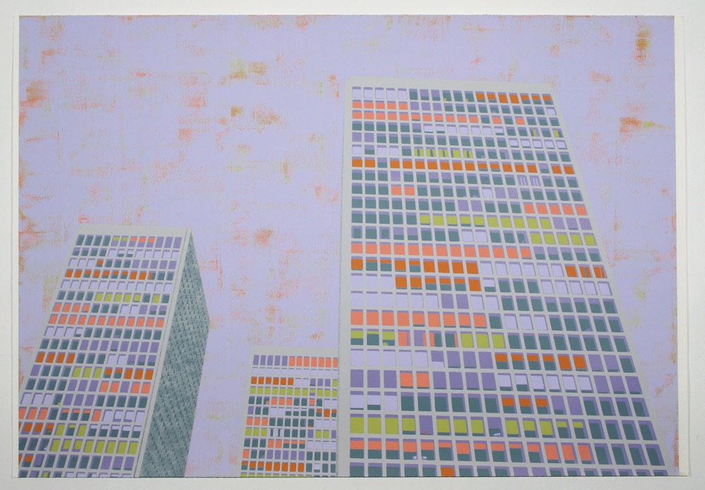 Philadelphia Towers (Hollerith) 2011 30x43.5 acrylic on paper